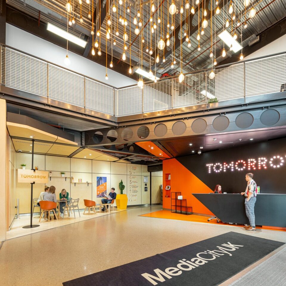 phot of the tomorrow building entrance from the inside