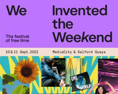 We invented the weekend logo