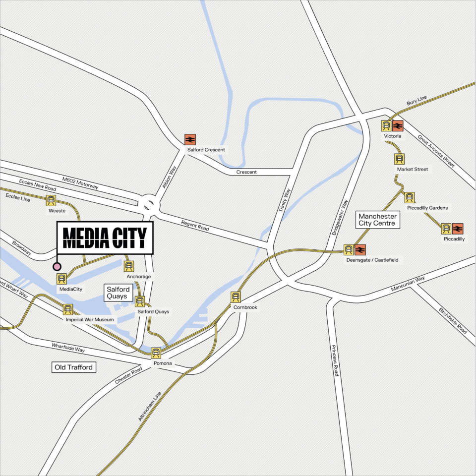 illustrative map of proximity of mediacity
